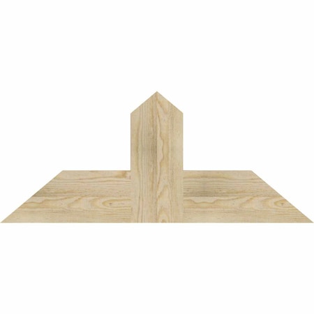 Ekena Millwork Portland Rough Sawn Timber Gable Bracket, Douglas Fir, 36"W x 15"H x 2"D x 6"F, 10/12 Pitch GBW036X15X0206POR00RDF